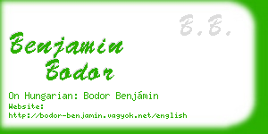 benjamin bodor business card